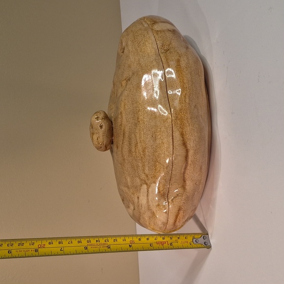 RUSTIC Handpainted Ceramic Baked Potato Serving Set With Salt and Pepper Shakers - Picture 13 of 16